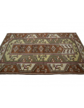 Vintage Turkish Wool Milas Rug - 3`10" x 6`11"