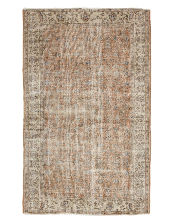 Distressed Vintage Turkish Rug - 5`3" x 8`6"