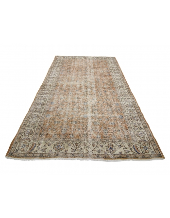 Distressed Vintage Turkish Rug - 5`3" x 8`6"