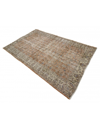 Distressed Vintage Turkish Rug - 5`3" x 8`6"