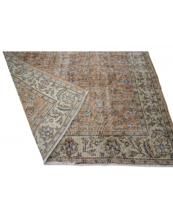 Distressed Vintage Turkish Rug - 5`3" x 8`6"