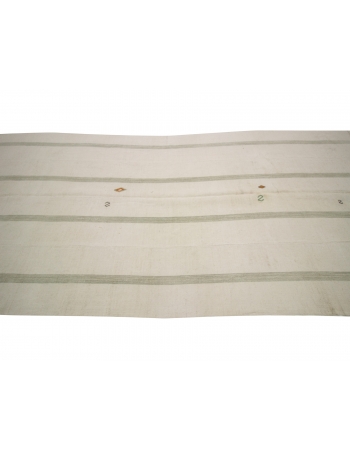 Vintage Cotton Kilim Rug - 4`8" x 10`10"