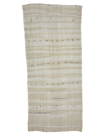 Vintage Modern Hemp Kilim Rug - 4`5" x 9`10"