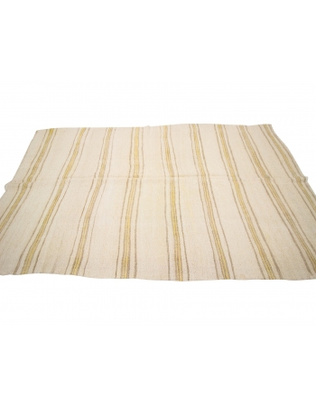 Striped Vintage Hemp Kilim Rug - 5`3" x 8`8"