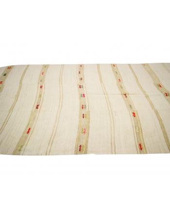 Vintage Striped Hemp Kilim Rug - 6`3" x 13`7"