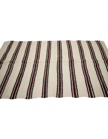 Striped Hemp Vintage Kilim Rug - 4`9" x 9`4"