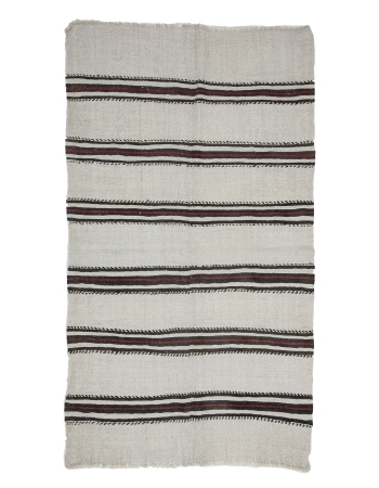 Decorative Striped Hemp Kilim Rug - 4`5" x 7`10"