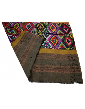 Colorful Vintage Decorative Small Kilim - 4`7" x 5`5"