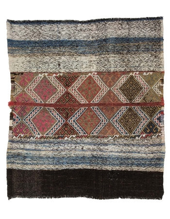 Decorative Vintage Kilim Rug - 4`7" x 5`1"