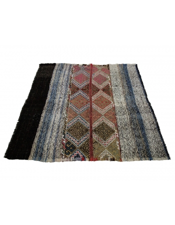 Decorative Vintage Kilim Rug - 4`7" x 5`1"