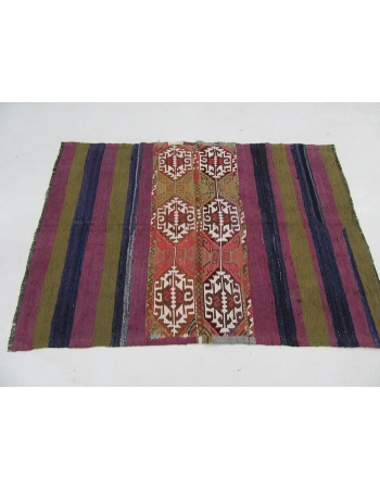 Unique Vintage Small Kilim Rug - 4`2" x 5`11"