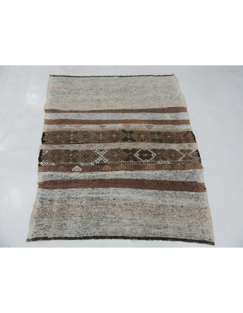 Vintage Decorative Small Kilim Rug - 3`11" x 5`1"