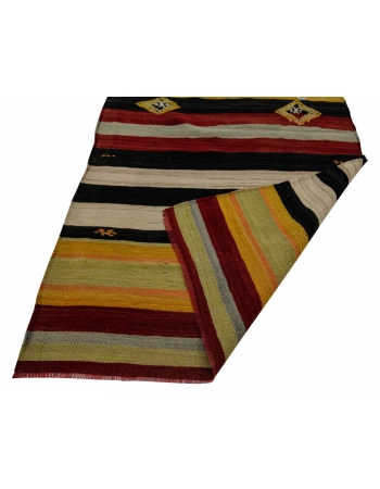 Striped Vintage Kilim Runner - 2`10" x 9`10"