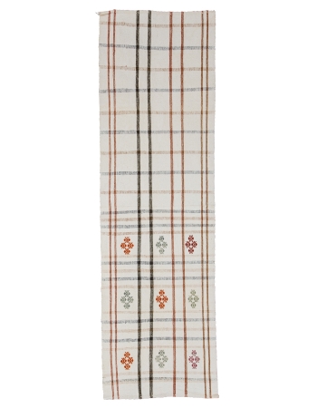 Vintage Modern Turkish Kilim Runner - 2`4" x 7`7"