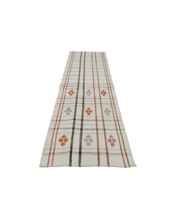 Vintage Modern Turkish Kilim Runner - 2`4" x 7`7"