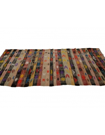 Decorative Vintage Turkish Kilim Runner - 3`3" x 8`8"