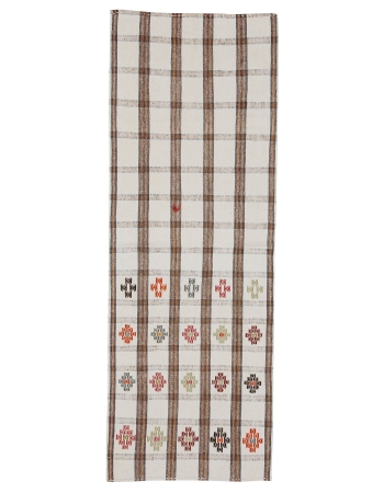 Decorative Vintage Turkish Kilim Runner - 2`5" x 6`9"