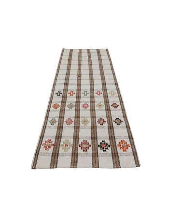 Decorative Vintage Turkish Kilim Runner - 2`5" x 6`9"