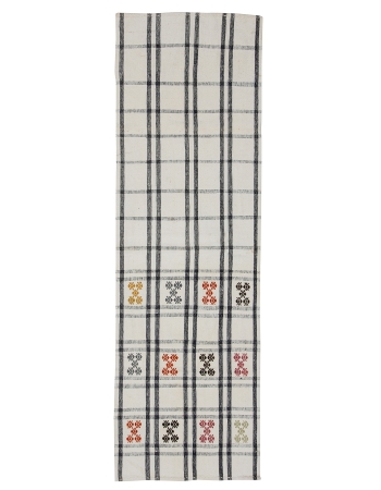 Mdern Vintage Turkish Cotton Runner - 2`4" x 7`6"