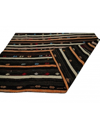 Vintage Striped Turkish Kilim Rug - 7`3" x 10`2"