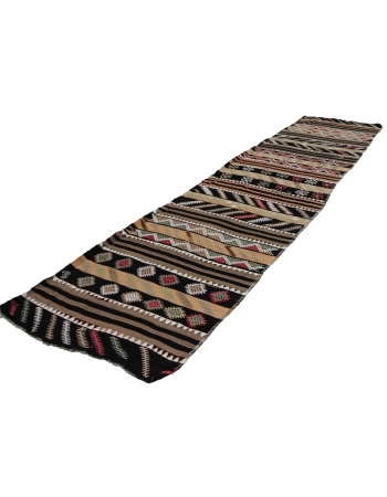 Handwoven Vintage Kilim Runner - 3`4" x 12`0"