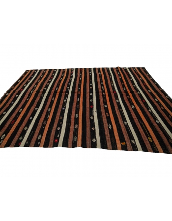 Striped Vintage Turkish Kilim Rug - 7`7" x 10`0"