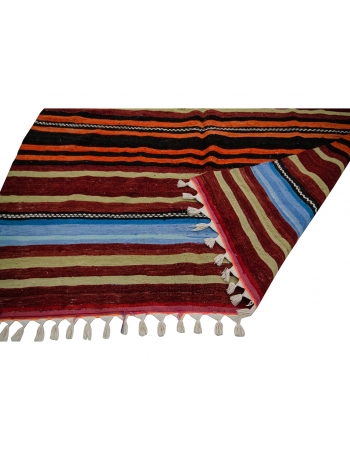 Striped Handwoven Vintage Kilim Rug - 5`7" x 12`2"