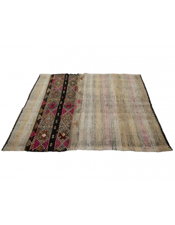 Small Vintage Decorative Kilim Rug - 3`10" x 4`10"