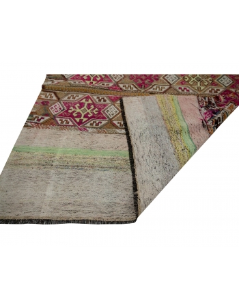 Handwoven Vintage Small Kilim Rug - 4`7" x 5`4"