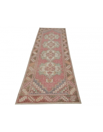 Vintage Worn Turkish Runner Rug - 2`9" x 9`6"