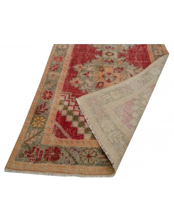 Distressed Vintage Turkish Runner Rug - 3`1" x 9`5"