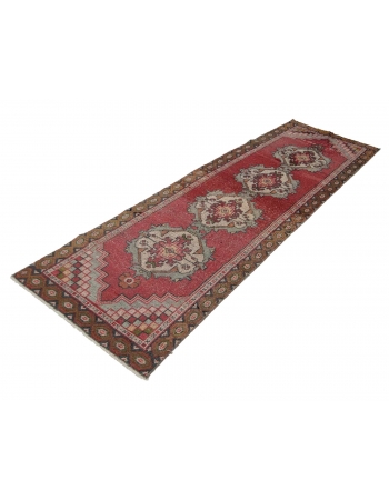 Vintage Turkish Decorative Runner Rug - 2`10" x 9`0"