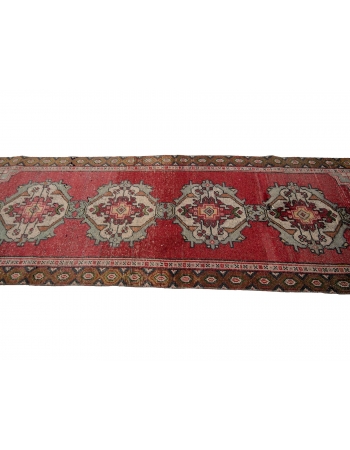 Vintage Turkish Decorative Runner Rug - 2`10" x 9`0"