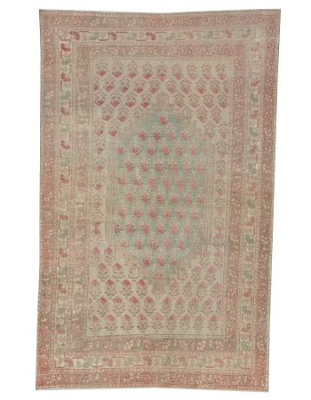 Washed Out Vintage Runner Rug - 4`3" x 6`10"