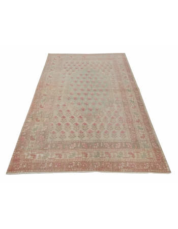 Washed Out Vintage Runner Rug - 4`3" x 6`10"