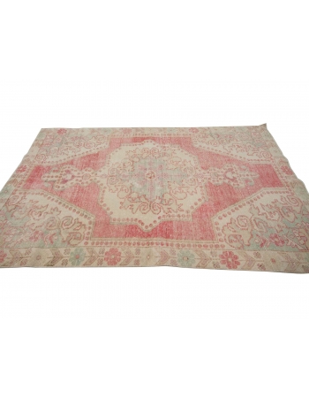 Decorative Vintage Turkish Area Rug - 4`4" x 6`10"