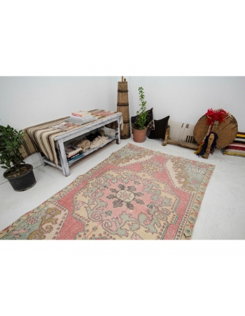 Decorative Turkish Area Rug - 4`2" x 7`3"