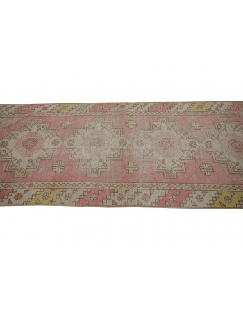 Distressed Vintage Turkish Runner Rug - 2`10" x 9`3"