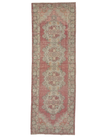 Distressed Vintage Turkish Runner Rug - 3`0" x 9`0"