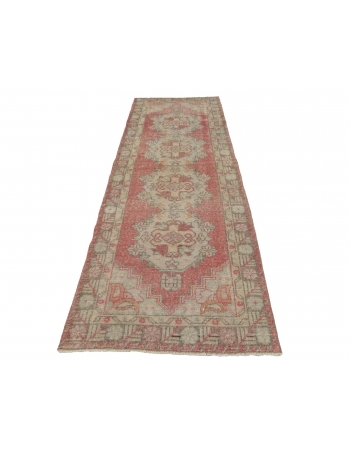 Distressed Vintage Turkish Runner Rug - 3`0" x 9`0"