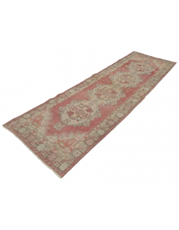 Distressed Vintage Turkish Runner Rug - 3`0" x 9`0"