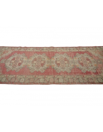 Distressed Vintage Turkish Runner Rug - 3`0" x 9`0"