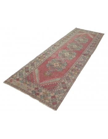 Vintage Decorative Konya Runner Rug - 3`3" x 9`2"