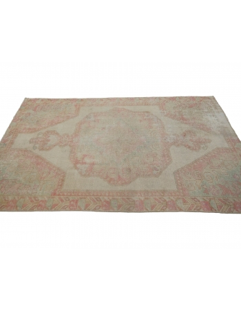 Distressed Vintage Turkish Konya Rug - 4`3" x 7`6"