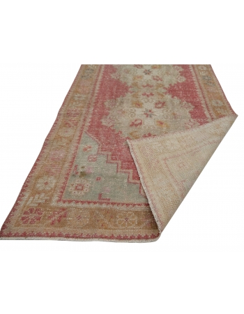 Worn Out Vintage Decorative Runner Rug - 3`3" x 9`2"