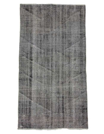 Gray Vintage Overdyed Turkish Carpet - 4`11" x 8`10"