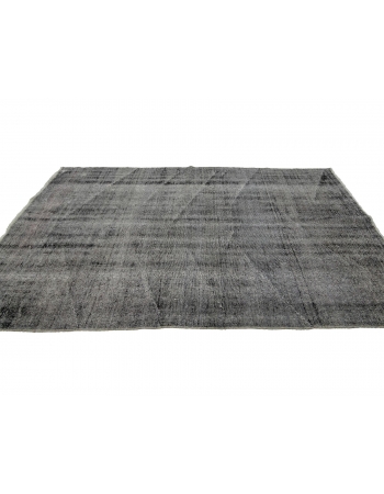 Gray Vintage Overdyed Turkish Carpet - 4`11" x 8`10"