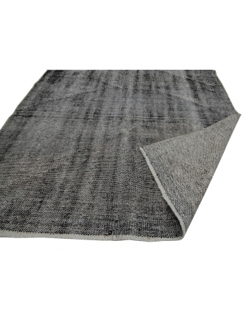 Gray Vintage Overdyed Turkish Carpet - 4`11" x 8`10"