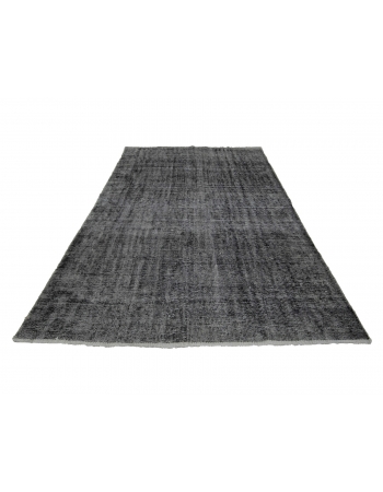 Gray Overdyed Vintage Turkish Carpet - 5`11" x 8`11"