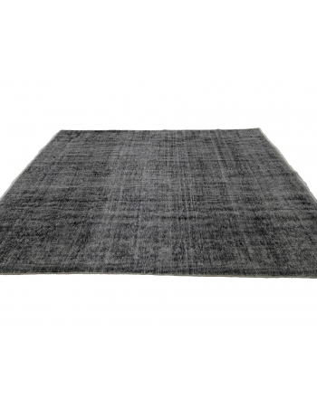 Gray Overdyed Vintage Turkish Carpet - 5`11" x 8`11"